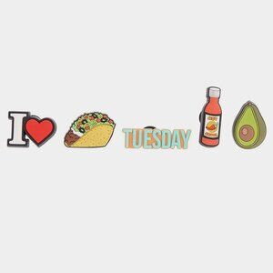 NWT Taco Tuesday Crocs jibbitz